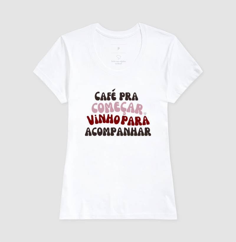 Camiseta Café e Vinho