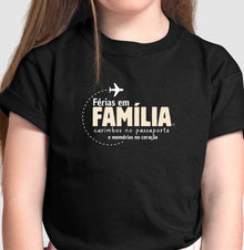 Camiseta Infantil Férias em Família