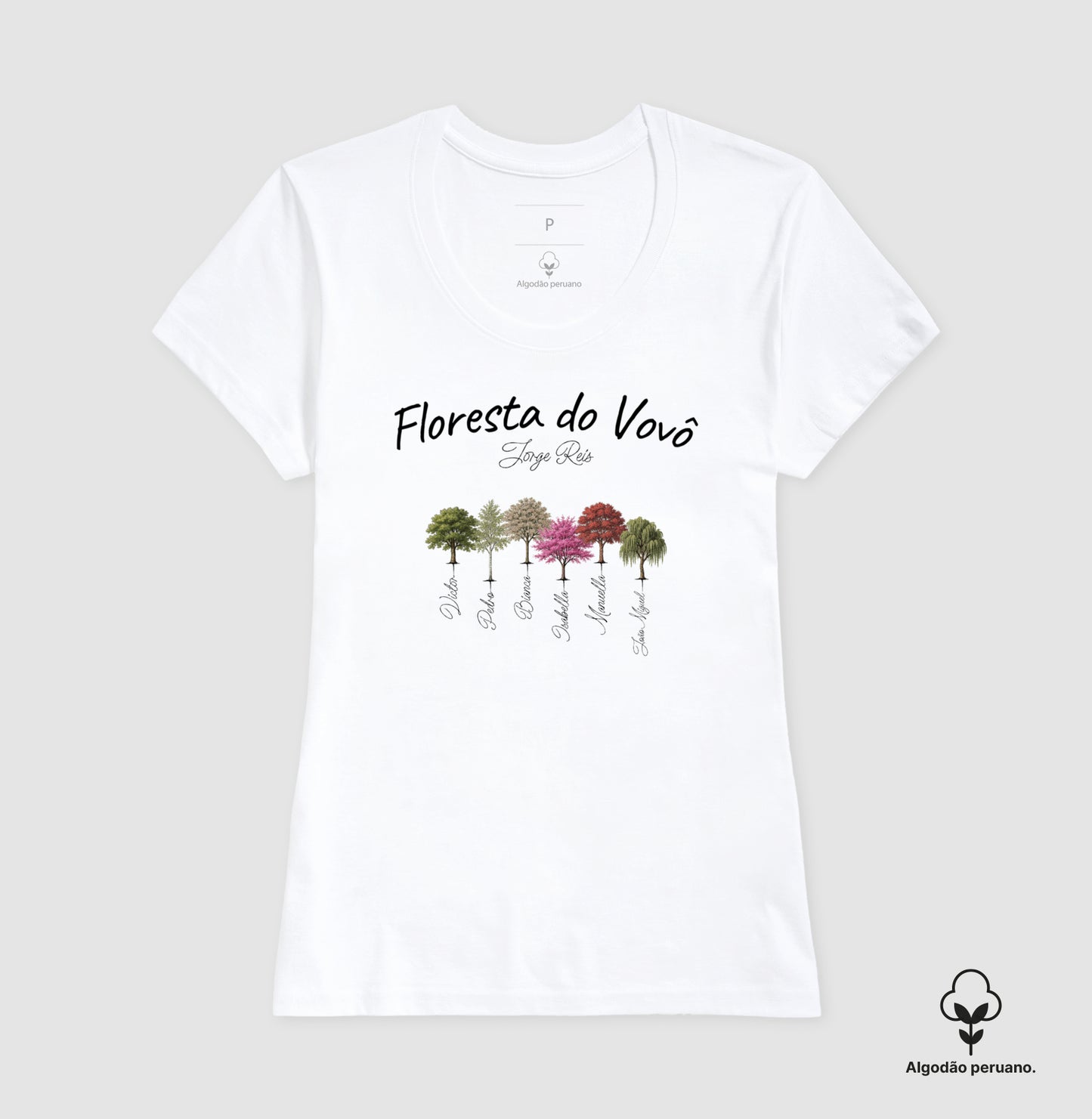 Camiseta Personalizada Floresta do Vovô (Algodão Peruano)