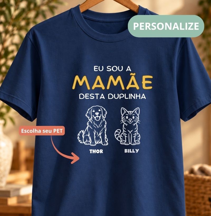 Camiseta Personalizada Mãe Pet Turminha