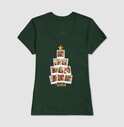 Camiseta Personalizada Árvore de Natal com Fotos