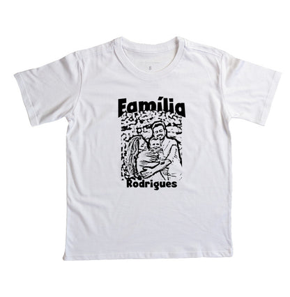 Camiseta Infantil - Retrato Família