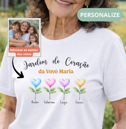 Camiseta Personalizada Jardim do Coração