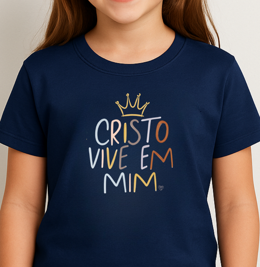 Camiseta Infantil Cristo Vive em mim