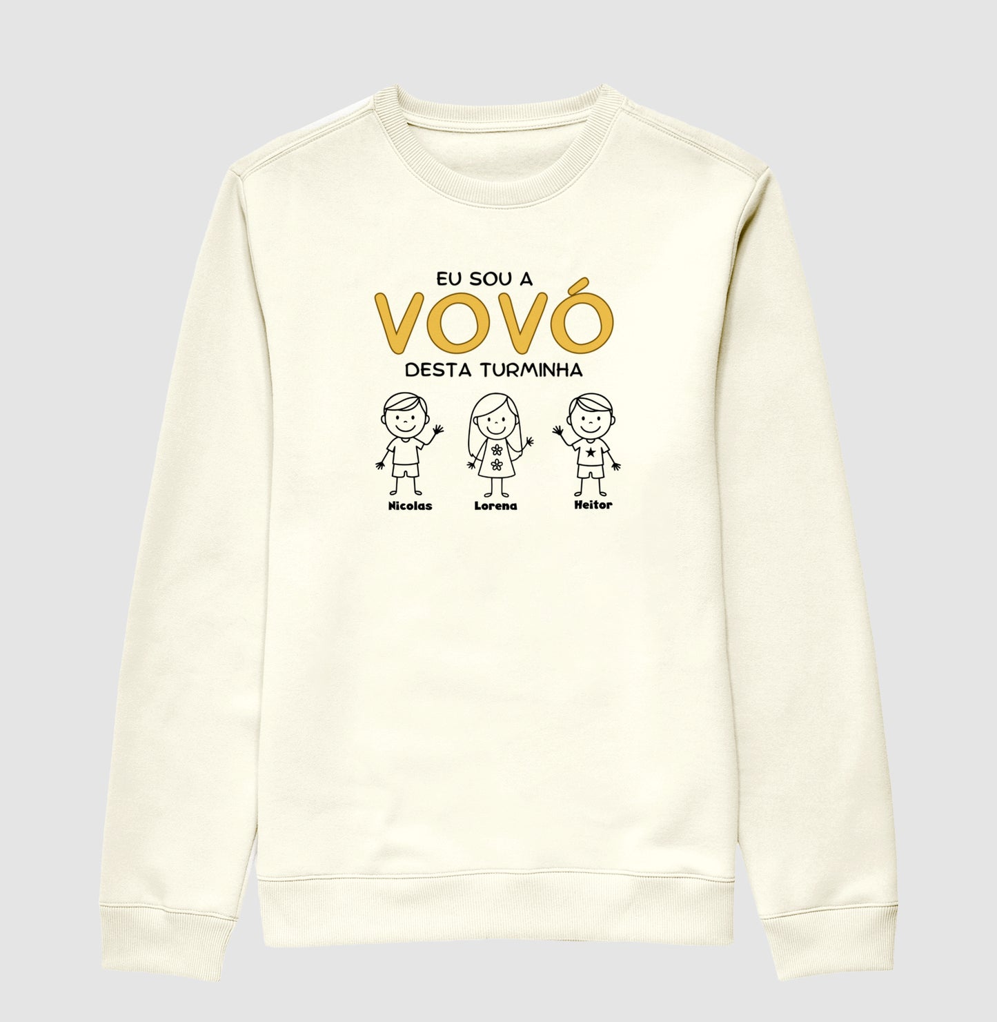 Suéter Eu sou a Vovó/Vovô desta turminha