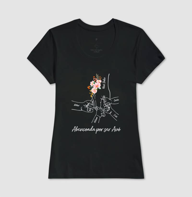 Camiseta Personalizada Abençoada por ser avó