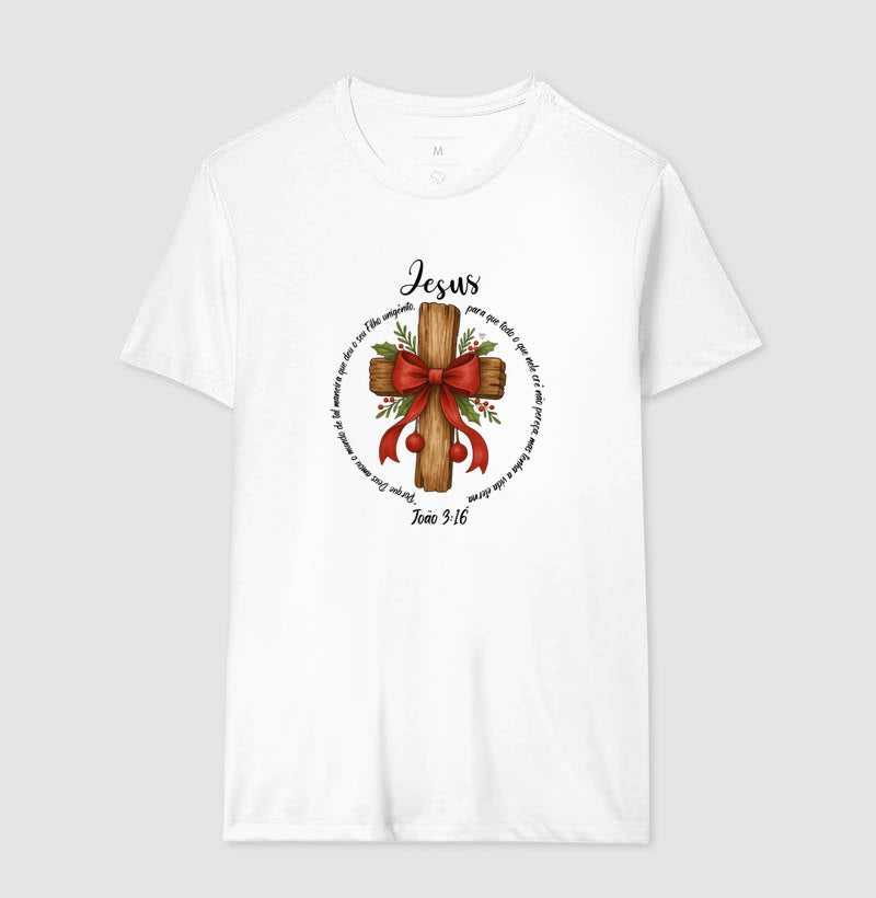 Camiseta natal Deus amou o mundo
