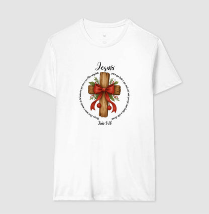 Camiseta natal Deus amou o mundo