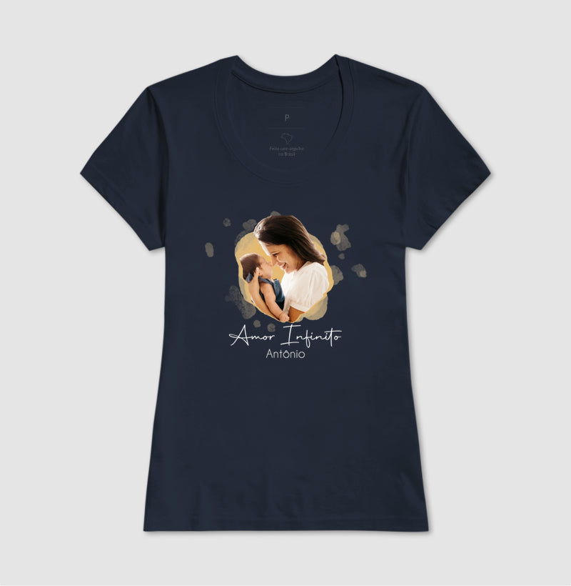 Camiseta Personalizada Mãe e Filho Amor Infinito