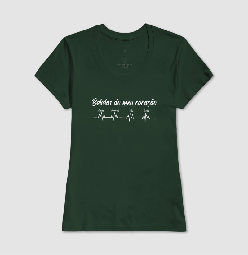 Camiseta Personalizada Batidas do meu coração