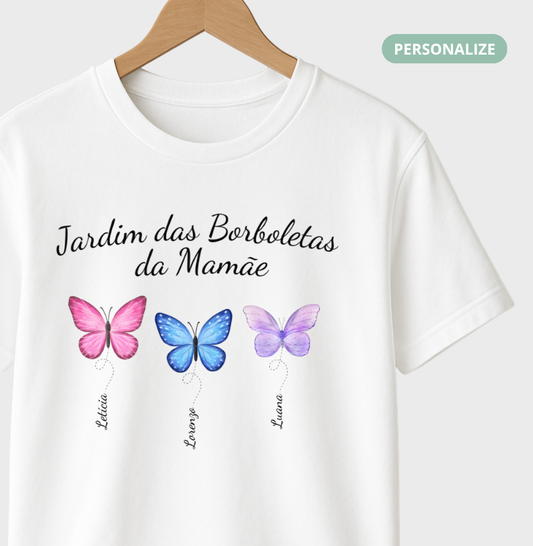 Camiseta Personalizada - Jardim das Borboletas
