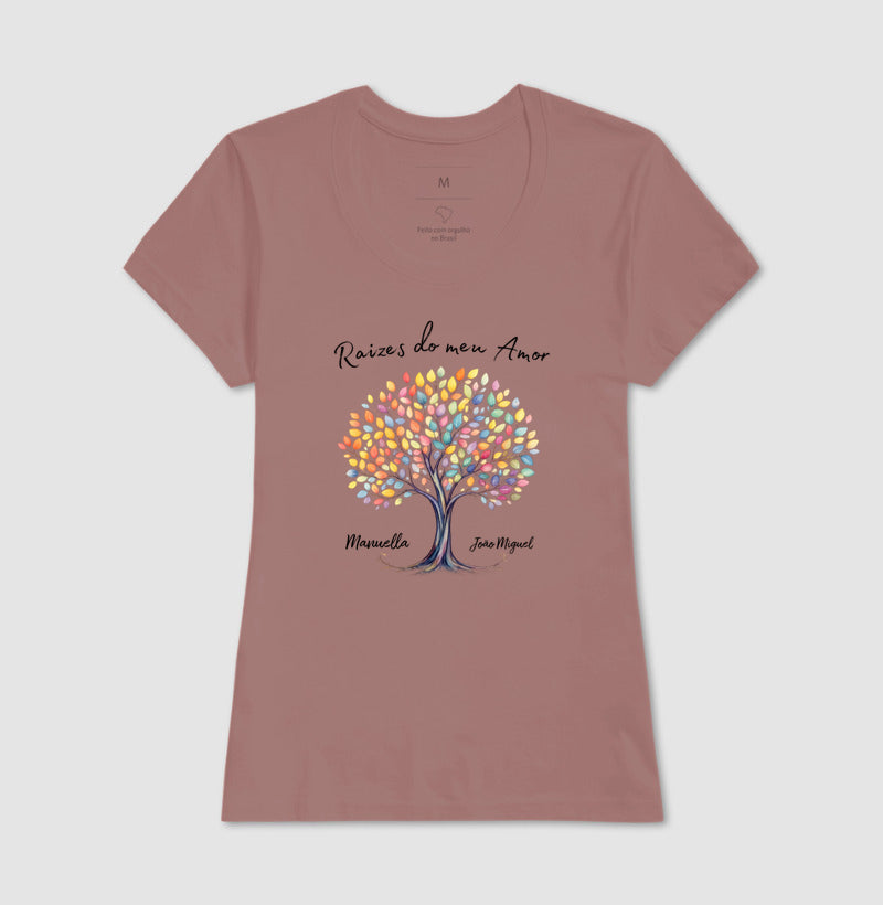 Camiseta Personalizada Raízes do meu Amor Mãe
