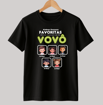 Camiseta Personalizada minhas pessoas favoritas me chamam de VOVÔ