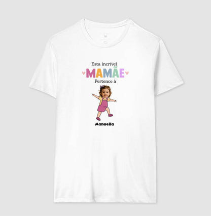 Camiseta Personalizada Mãe incrível pertence à