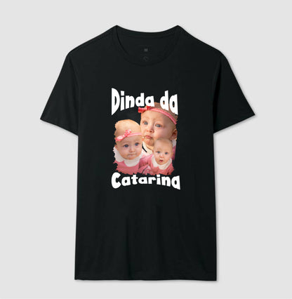 Camiseta Bootleg Personalizada Dinda(o) - com fotos