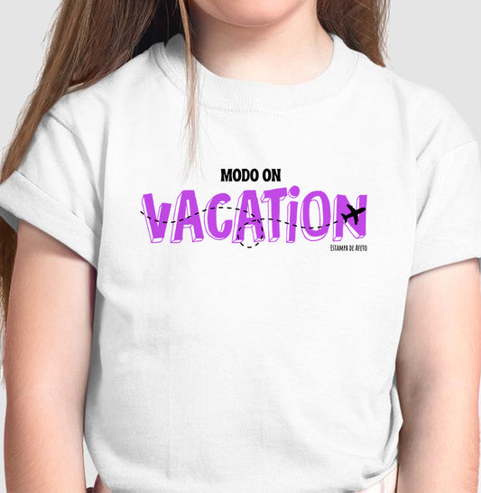 Camiseta Infantil- Vacation Modo on