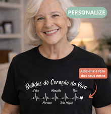 Camiseta Personalizada - Batidas do Coração da Vovó