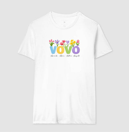 Camiseta Personalizada Vovó com Flores