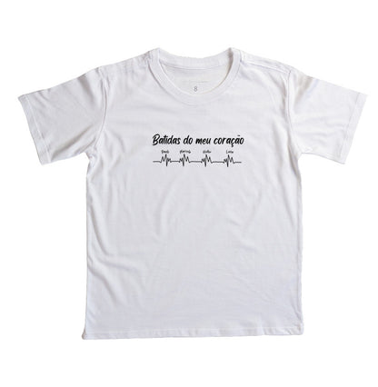 Camiseta Infantil Personalizada Batidas do meu coração