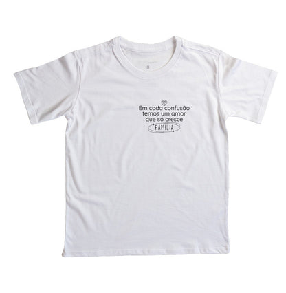 Camiseta Infantil - Família Confusão e amor que só cresce