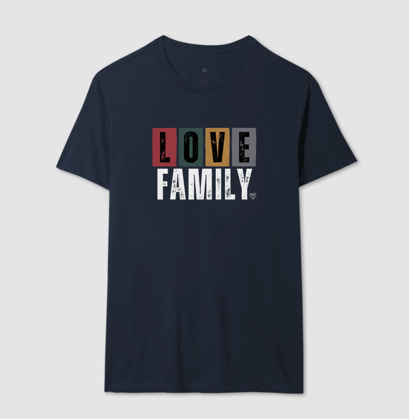 Camiseta Love Family colorida