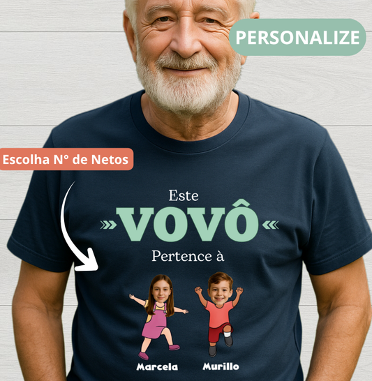Camiseta Personalizada Divertida Vovô pertence à