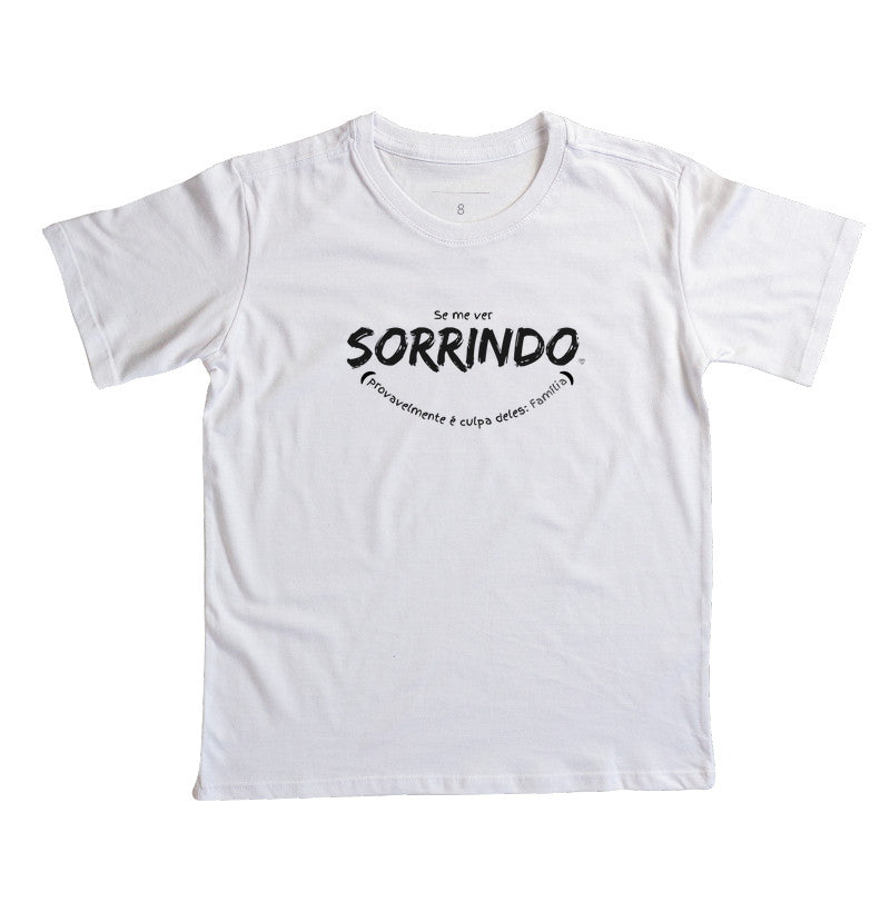 Camiseta Infantil Se me ver sorrindo
