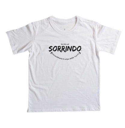 Camiseta Infantil Se me ver sorrindo