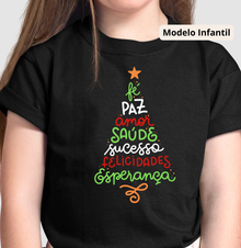 Camiseta Infantil Natal Árvore da positividade