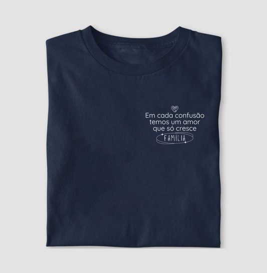 Camiseta Infantil - Família Confusão e amor que só cresce