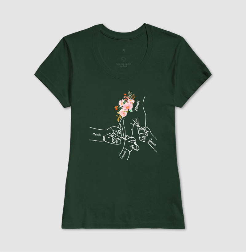 Camiseta Personalizada Mão de amor mãe