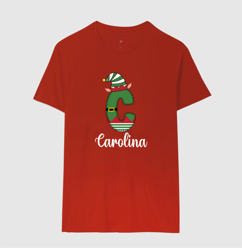 Camiseta Personalizada Letra de Natal verde