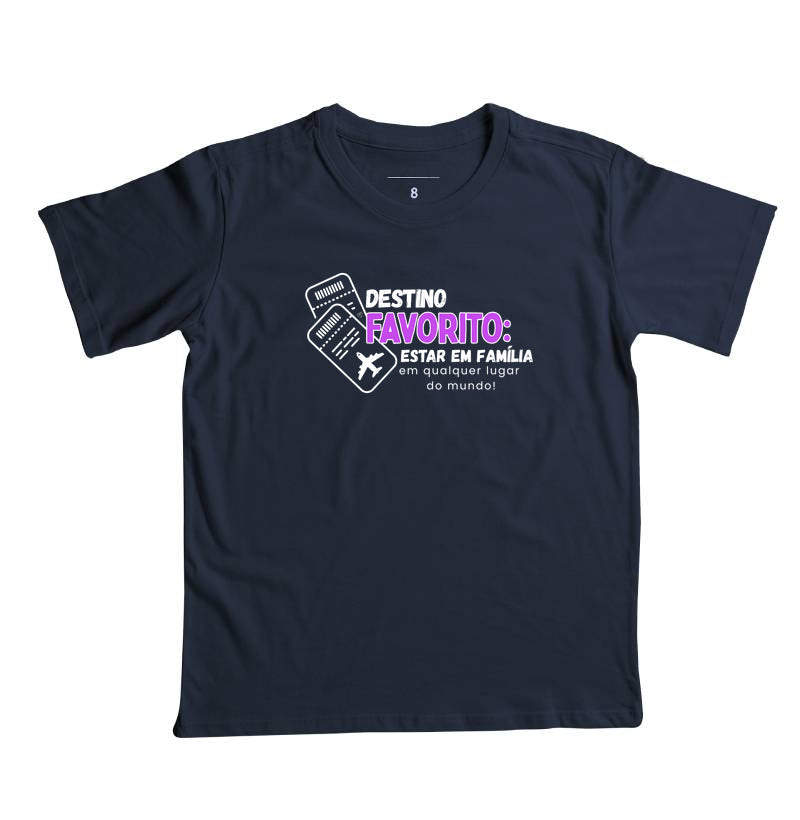 Camiseta Infantil Viagem Família meu Destino Favorito
