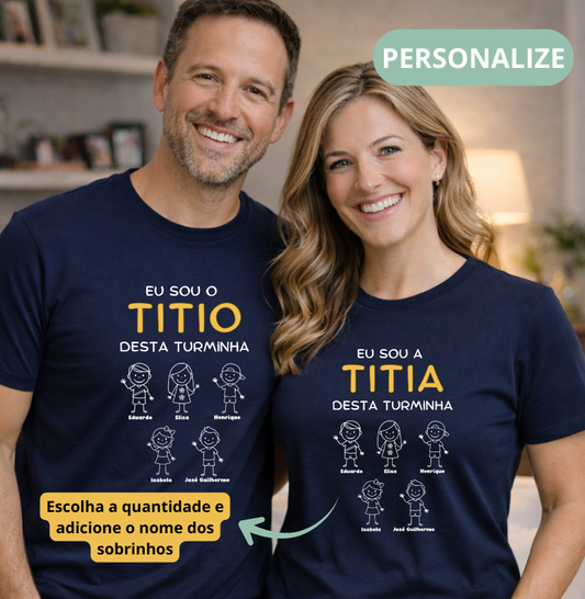 Camiseta Personalizada Eu sou o Titio/Titia desta turminha