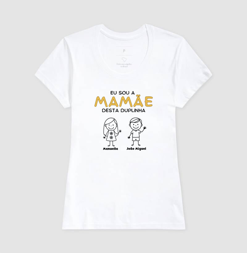 Camiseta Personalizada Eu sou a Mamãe desta turminha