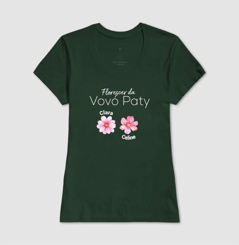 Camiseta Personalizada Florescer da Vovó