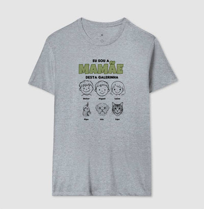 Camiseta Personalizada  Mamãe desta galerinha Filhos e Pets