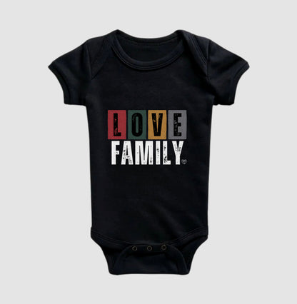 Body infantil Love Family colorida