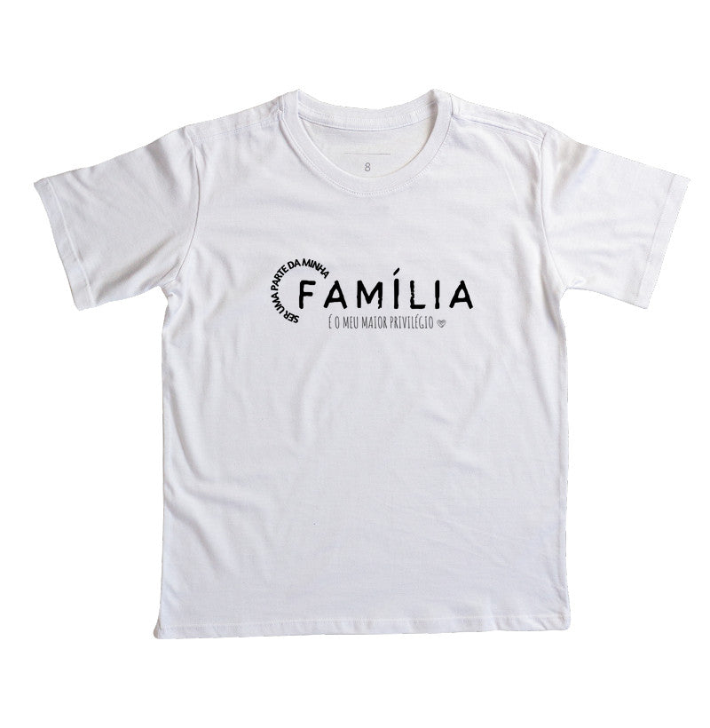 Camiseta Infantil Família maior Privilégio
