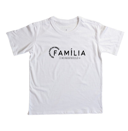Camiseta Infantil Família maior Privilégio