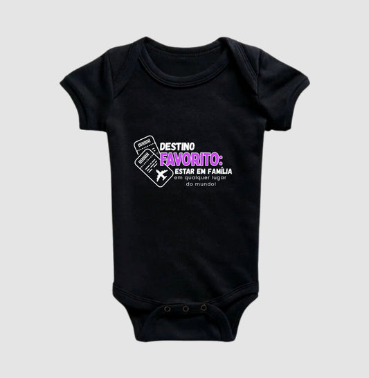 Body Infantil Viagem Família meu  Destino Favorito