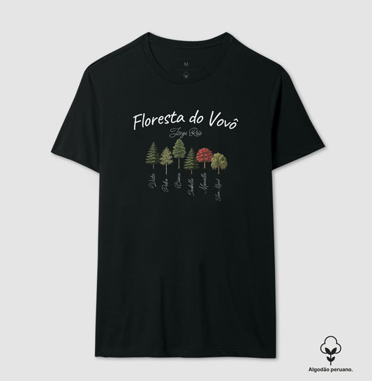 Camiseta Personalizada - Floresta do Vovô (Algodão Peruano)
