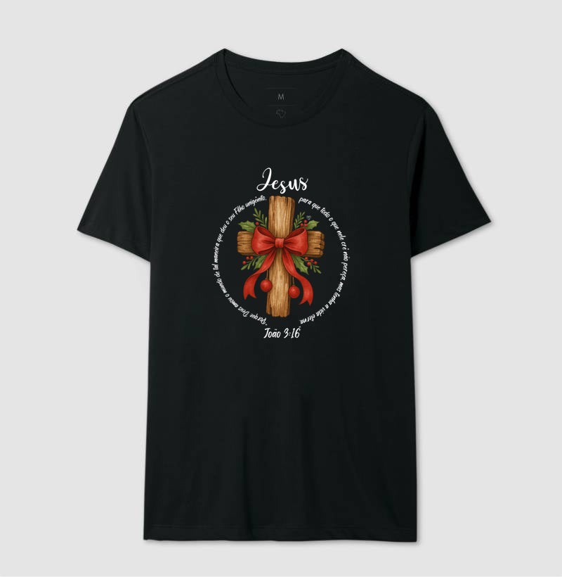 Camiseta natal Deus amou o mundo