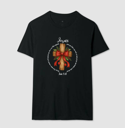 Camiseta natal Deus amou o mundo
