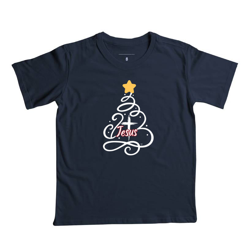 Camiseta Infantil Natal Árvore de Jesus