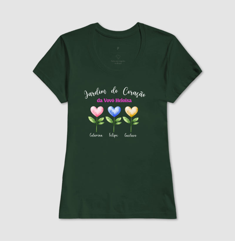 Camiseta Personalizada Jardim do Coração