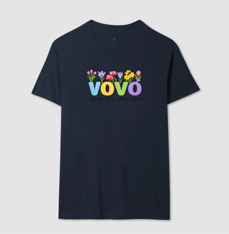 Camiseta Personalizada Vovó com Flores
