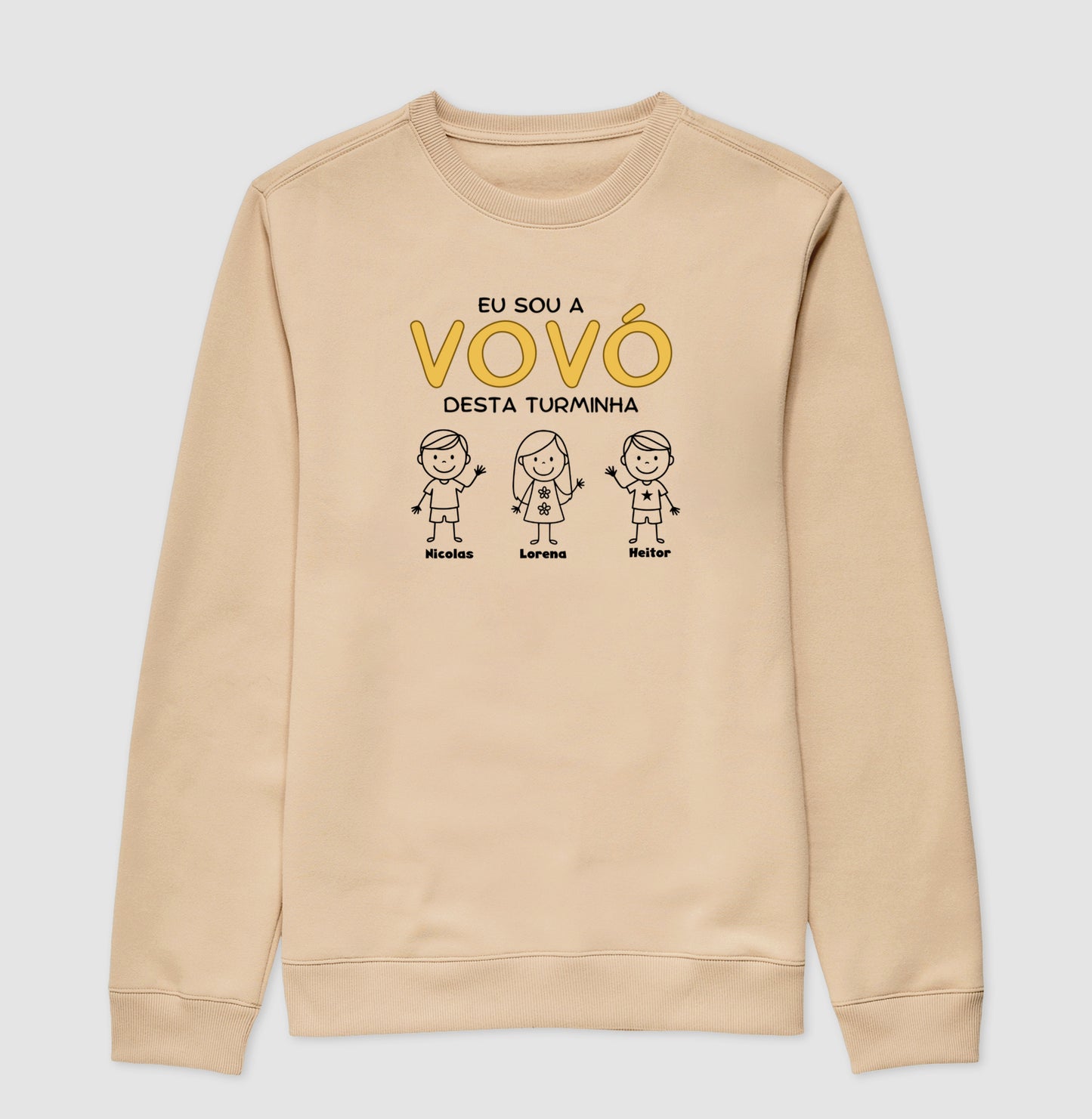 Suéter Eu sou a Vovó/Vovô desta turminha
