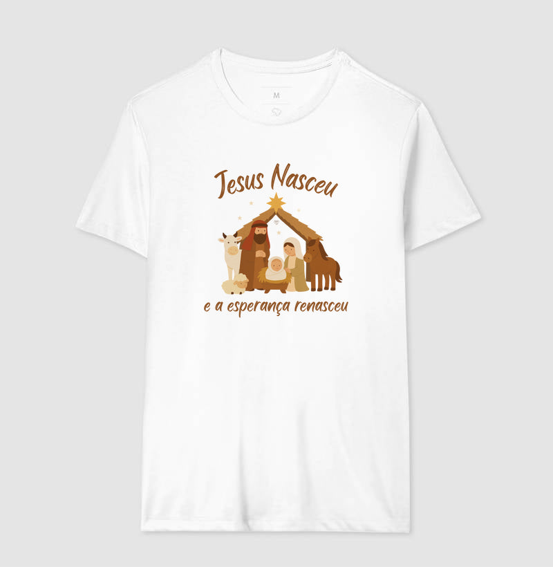 Camiseta natal Jesus Renasceu