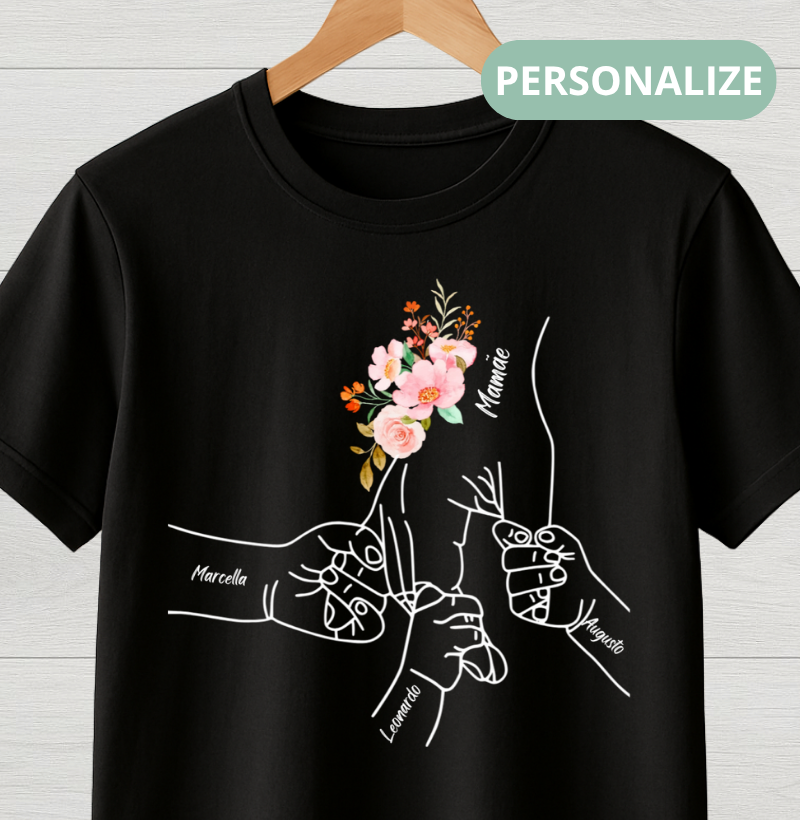 Camiseta Personalizada Mão de amor mãe